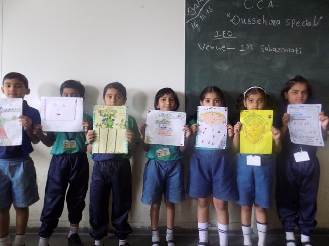 Dussehra CCA activity - Card, Crown, Poster making
